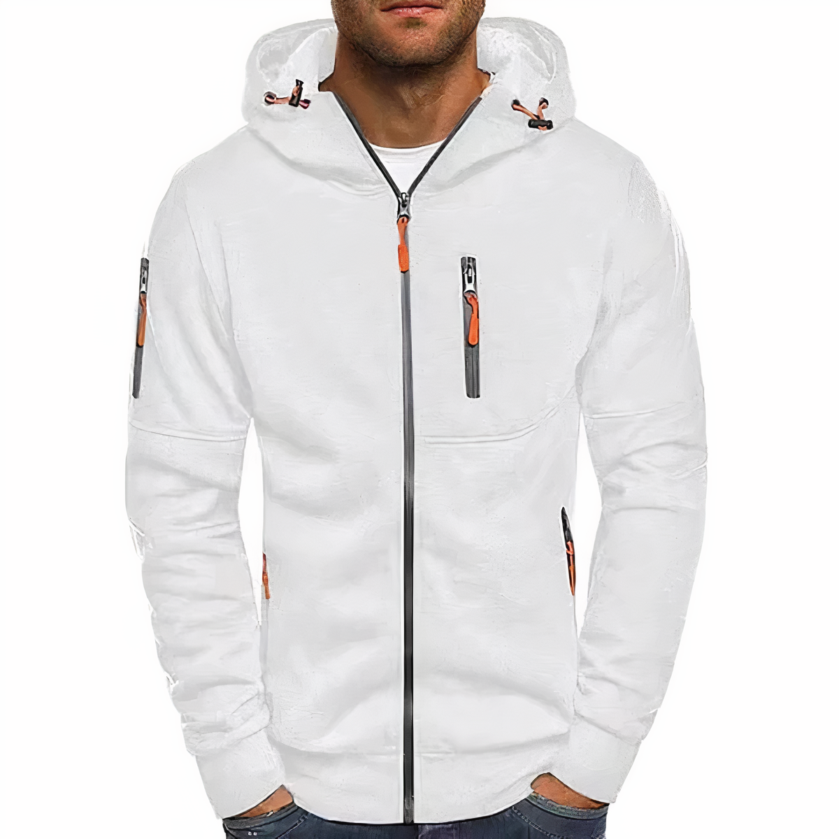 Sportlicher Herren Hoodie mit praktischen Taschen und verstellbarer Kapuze | A&B - 1 - Annoboutique