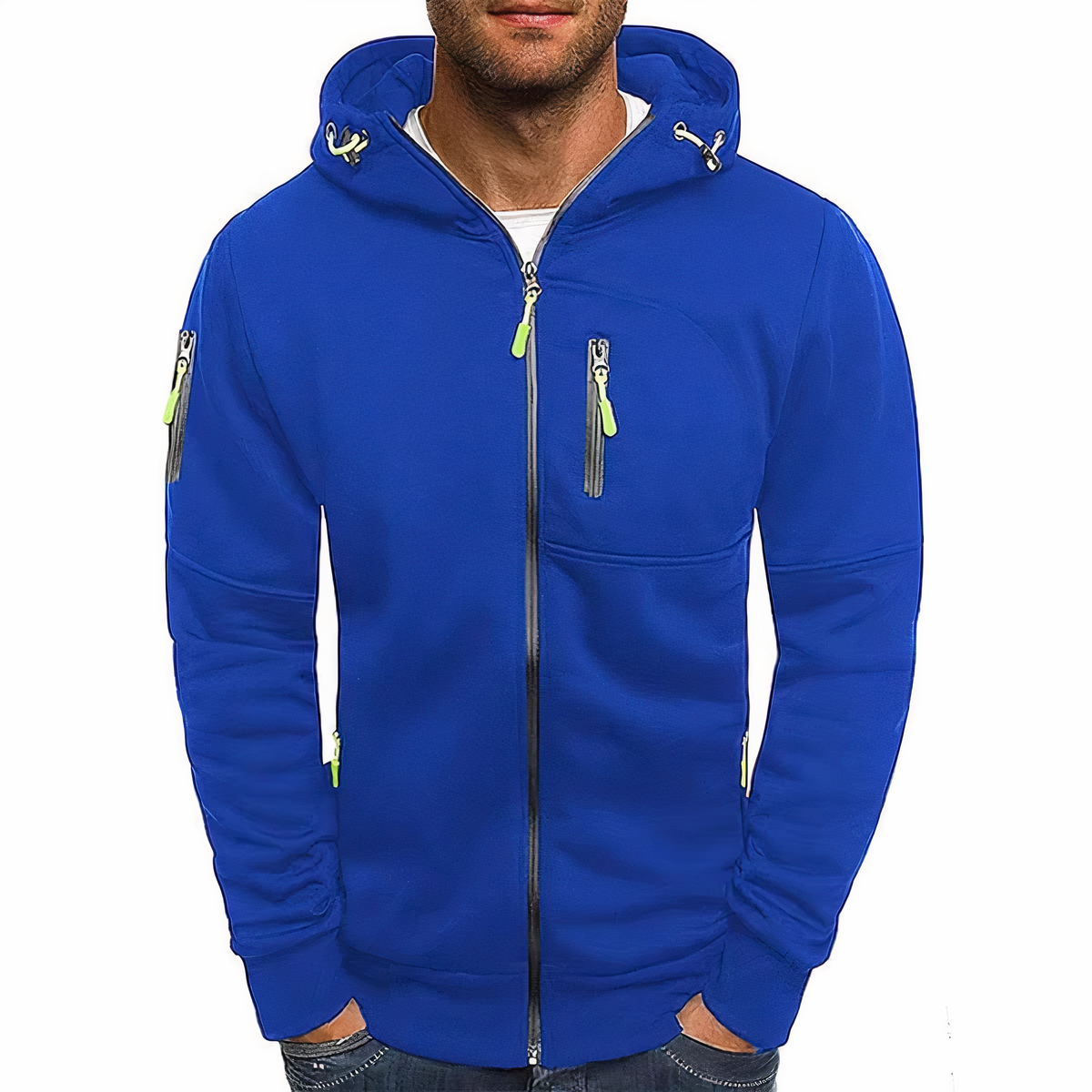 Sportlicher Herren Hoodie mit praktischen Taschen und verstellbarer Kapuze | A&B - 5 - Annoboutique