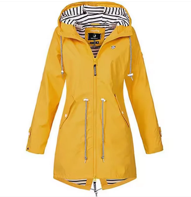 Damenjacke mit Kapuze und Streifenmuster | A&B - 5 - Annoboutique