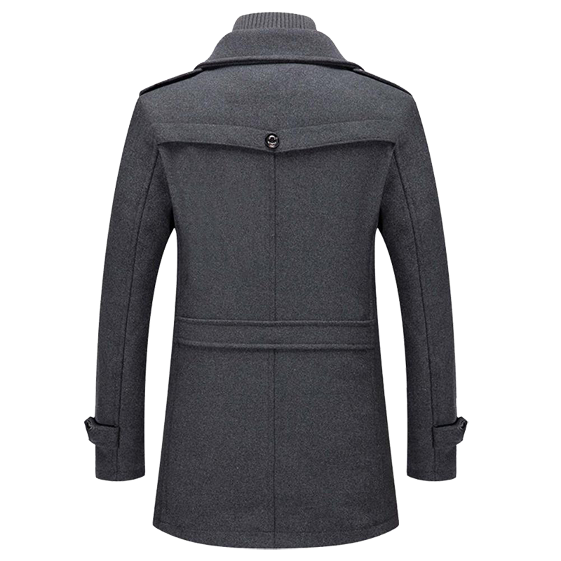 Herrenmantel mit modernem Schnitt und praktischen Taschen | A&B - 2 - Annoboutique