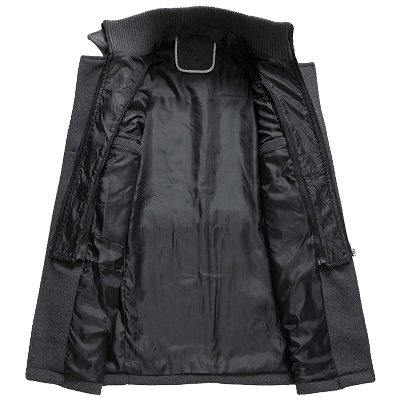 Herrenmantel mit modernem Schnitt und praktischen Taschen | A&B - 4 - Annoboutique