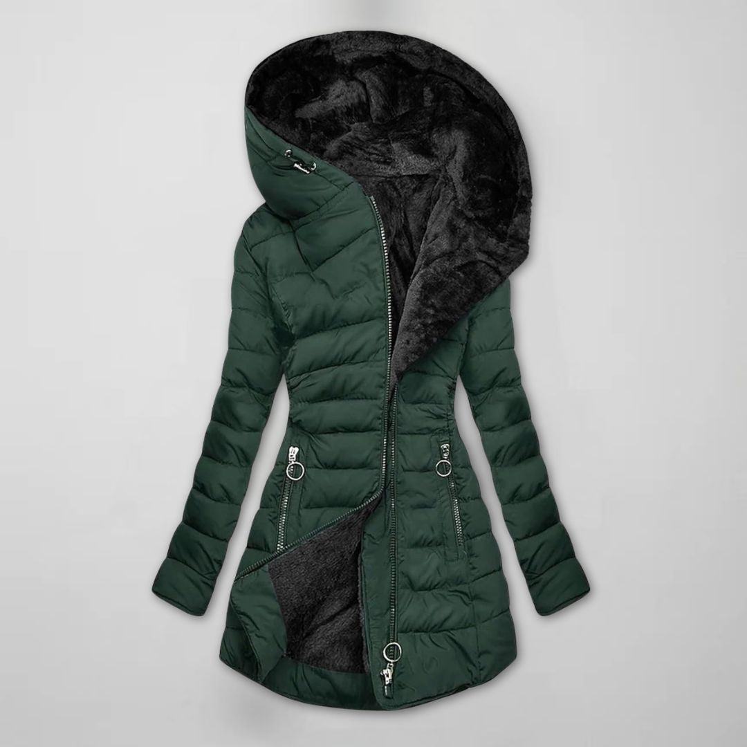 Damen Winterjacke mit Kapuze – Modischer, taillierter Schnitt und kuschelige Innenausstattung | A&B - 2 - Annoboutique