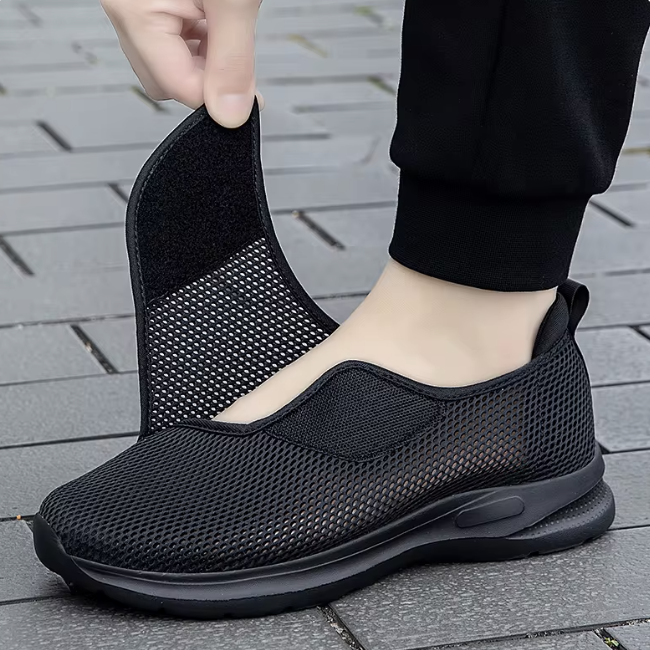 Bequeme Damen Slip-On Schuhe - Atmungsaktives Mesh & Extra Breite - J&B - 7 - Annoboutique