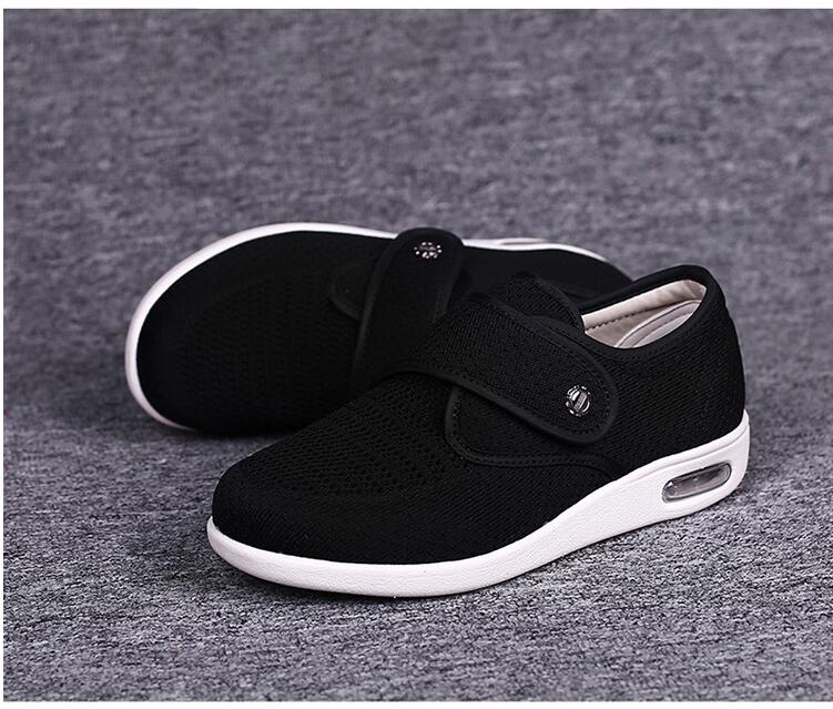Damen Sneaker für Diabetiker - Verstellbare Klett-Schuhe für Breite Füße von J&B - 1 - Annoboutique