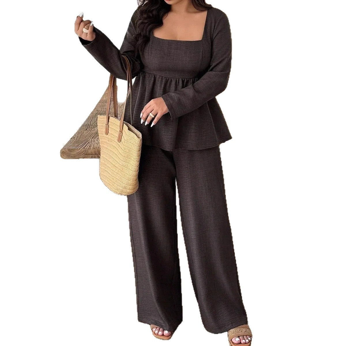 Zwei-Teiler Damen mit weitem Schnitt und quadratischem Ausschnitt | A&B - 3 - Annoboutique