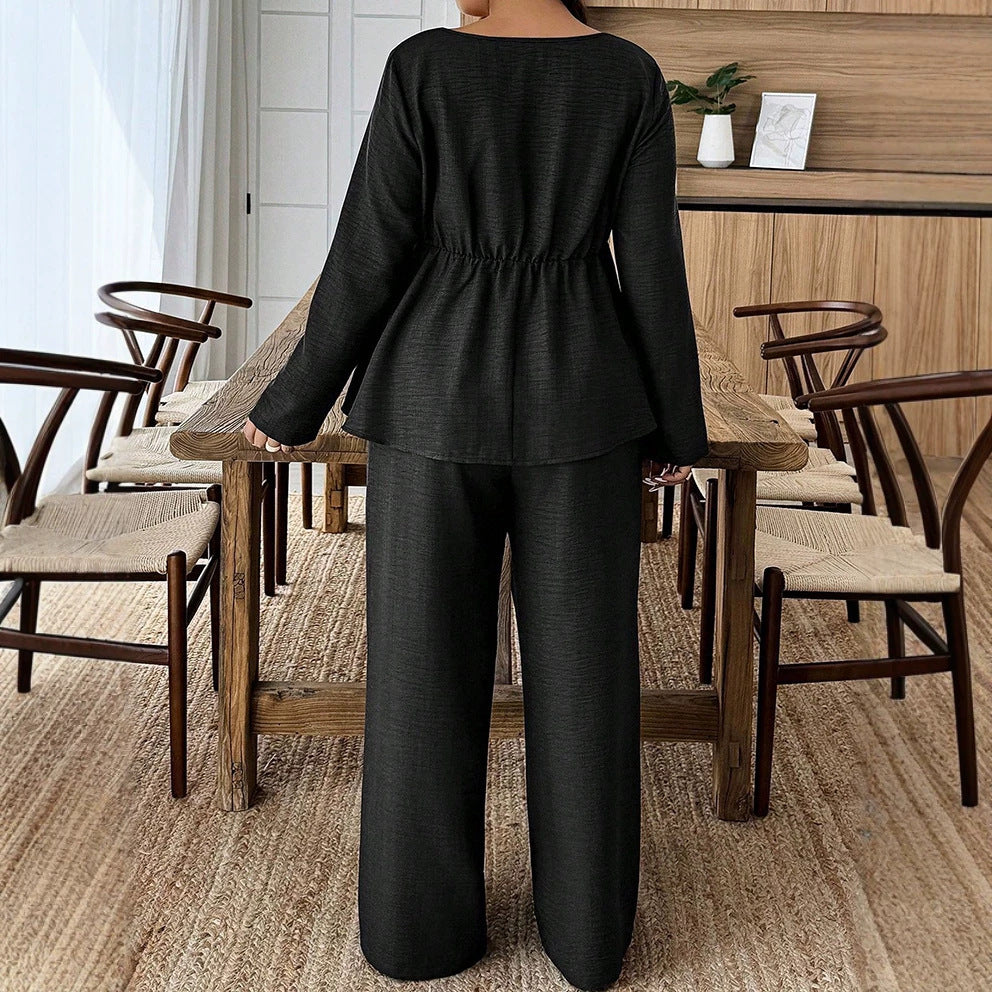 Zwei-Teiler Damen mit weitem Schnitt und quadratischem Ausschnitt | A&B - 4 - Annoboutique