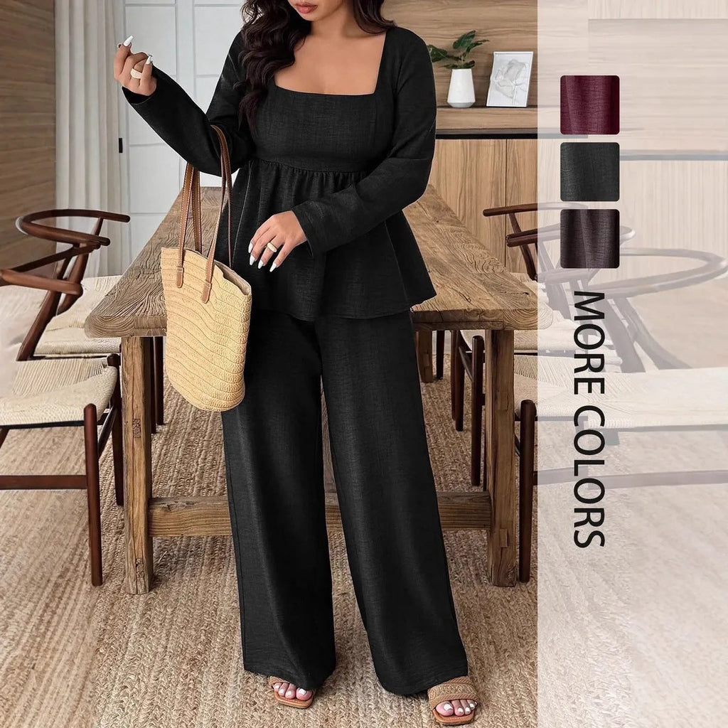 Zwei-Teiler Damen mit weitem Schnitt und quadratischem Ausschnitt | A&B - 6 - Annoboutique