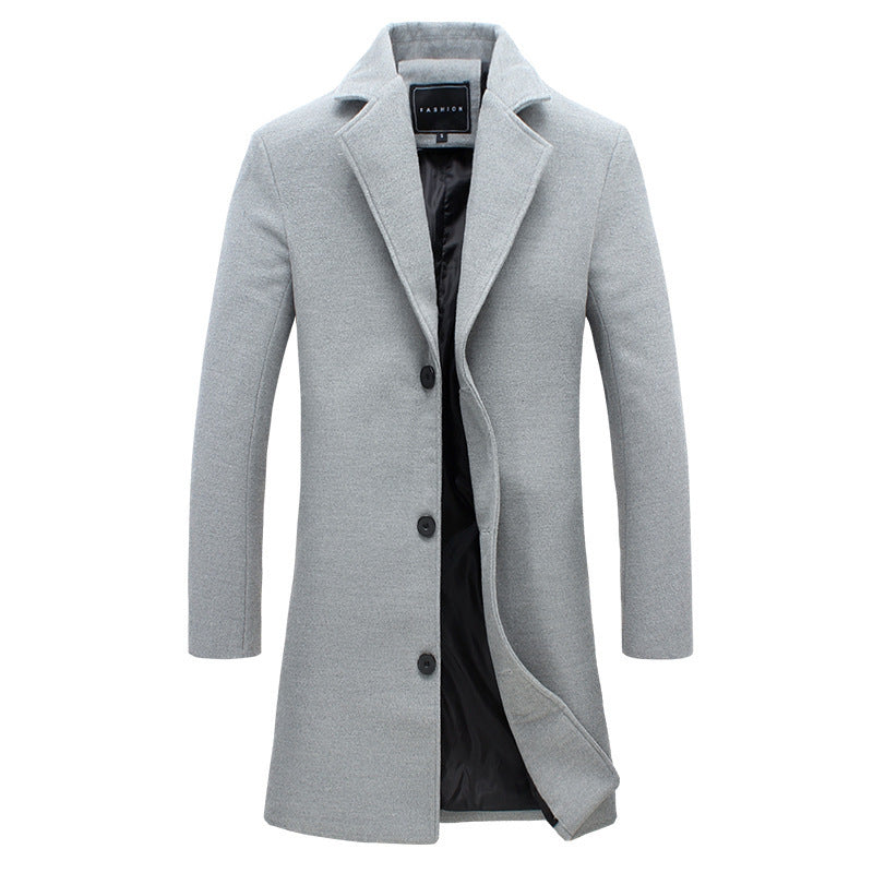 Herren Mantel mit Reverskragen und gerader Passform | A&B - 1 - Annoboutique