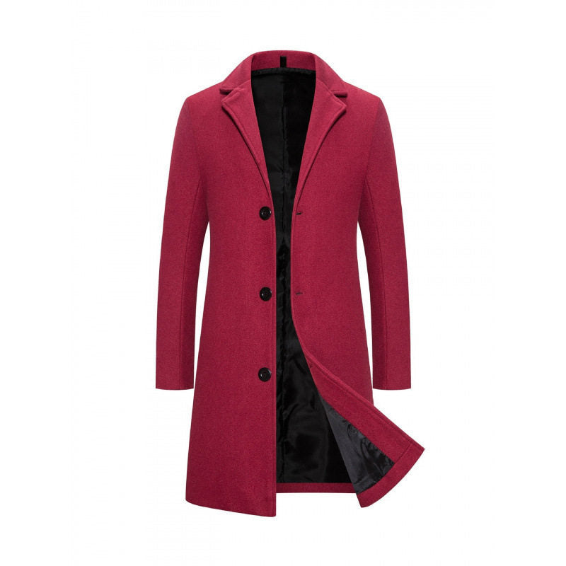Herren Mantel mit Reverskragen und gerader Passform | A&B - 3 - Annoboutique