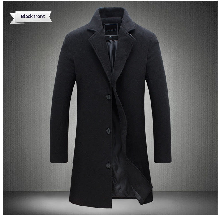 Herren Mantel mit Reverskragen und gerader Passform | A&B - 5 - Annoboutique