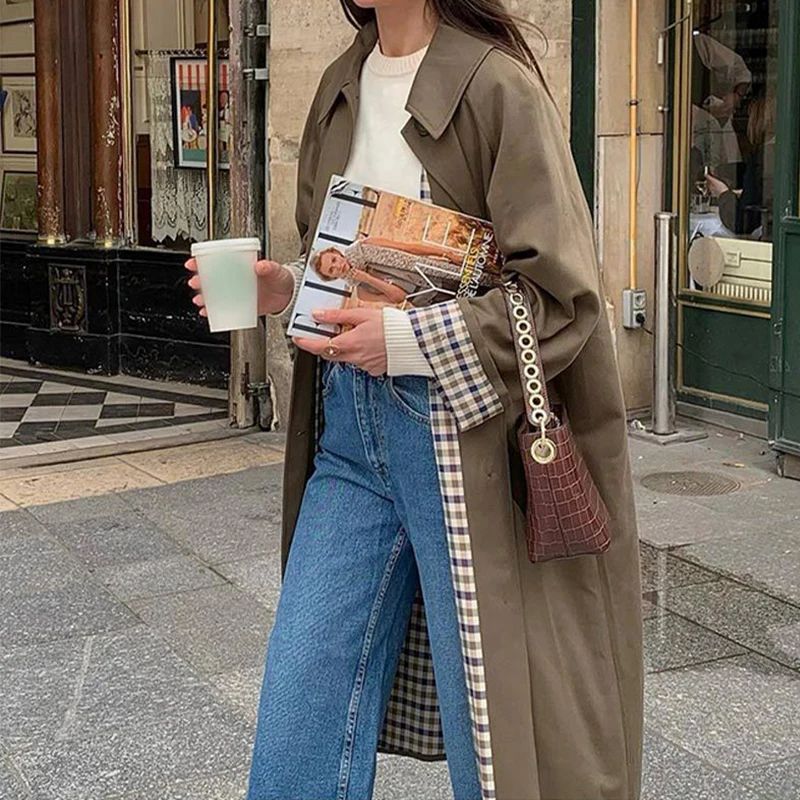 Stylische Damenjacke mit lässigem Schnitt und Karomuster | A&B - 2 - Annoboutique