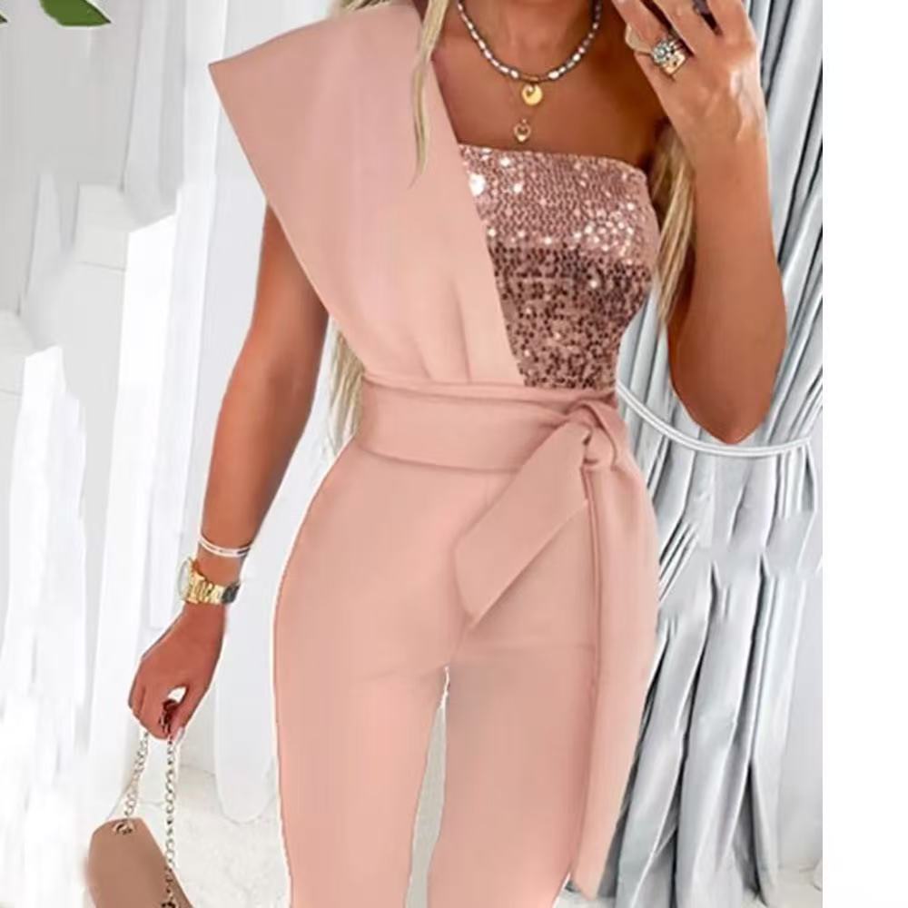 Eleganter Damen-Jumpsuit mit asymmetrischem Schnitt - J&B - 2 - Annoboutique