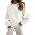 Lässiger Pullover Damen mit weitem Schnitt und Rundhalsausschnitt | A&B - 5 - Annoboutique