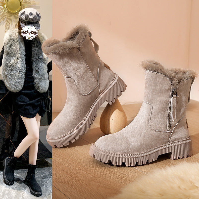 Damen Boots mit lässiger Silhouette und praktischem Reißverschluss | A&B - 1 - Annoboutique