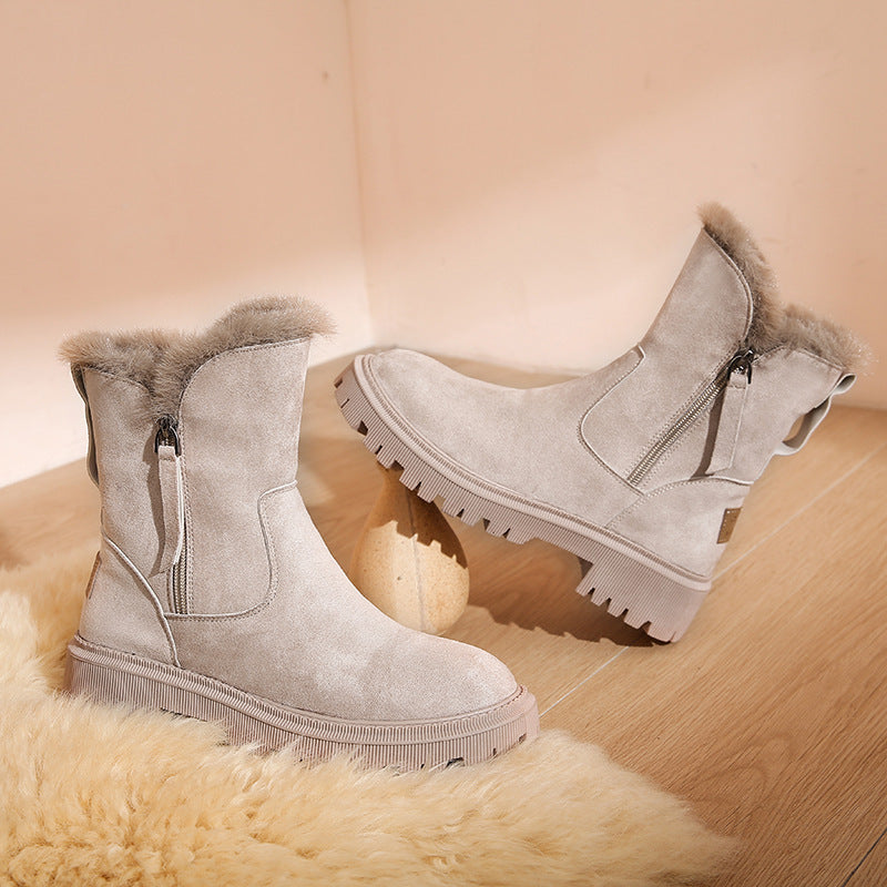 Damen Boots mit lässiger Silhouette und praktischem Reißverschluss | A&B - 4 - Annoboutique