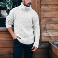 Pullover Herren mit hohem Kragen und strukturiertem Design | A&B - 5 - Annoboutique