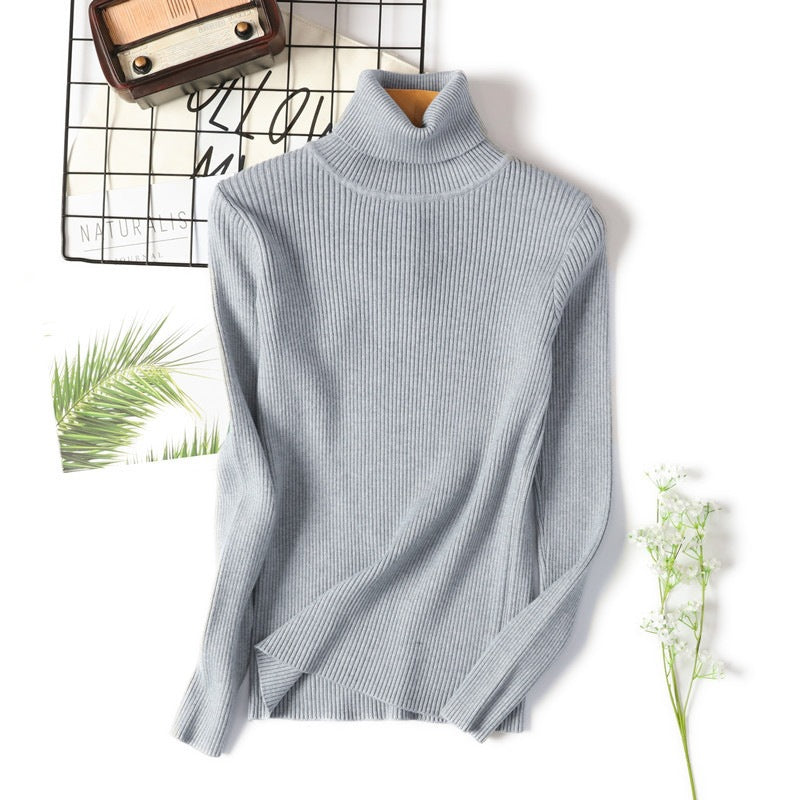 Pullover Damen mit Stehkragen und Rippstruktur | A&B - 4 - Annoboutique