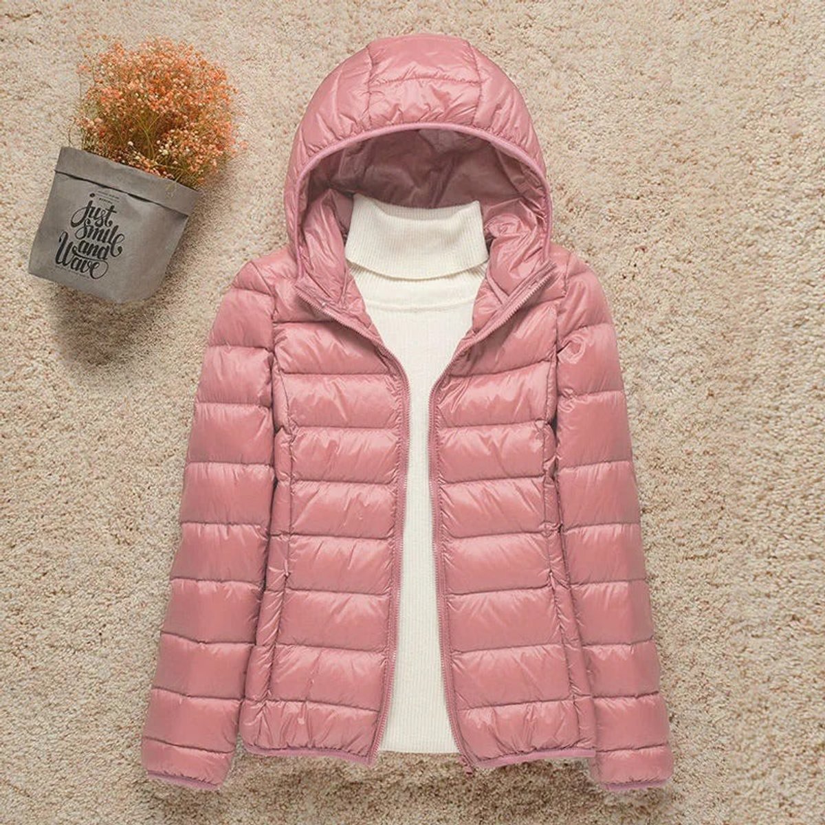 Damenjacke mit Kapuze und Steppmuster | A&B - 3 - Annoboutique
