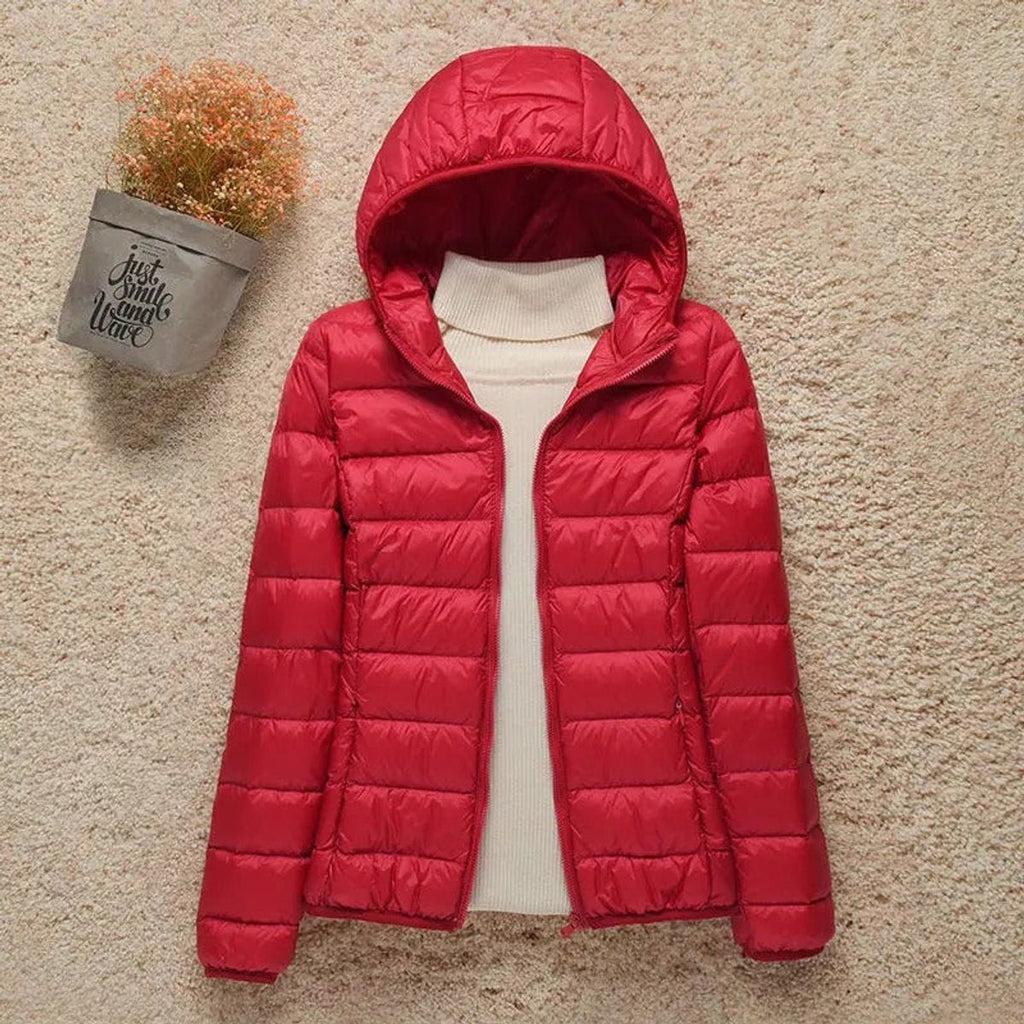 Damenjacke mit Kapuze und Steppmuster | A&B - 4 - Annoboutique