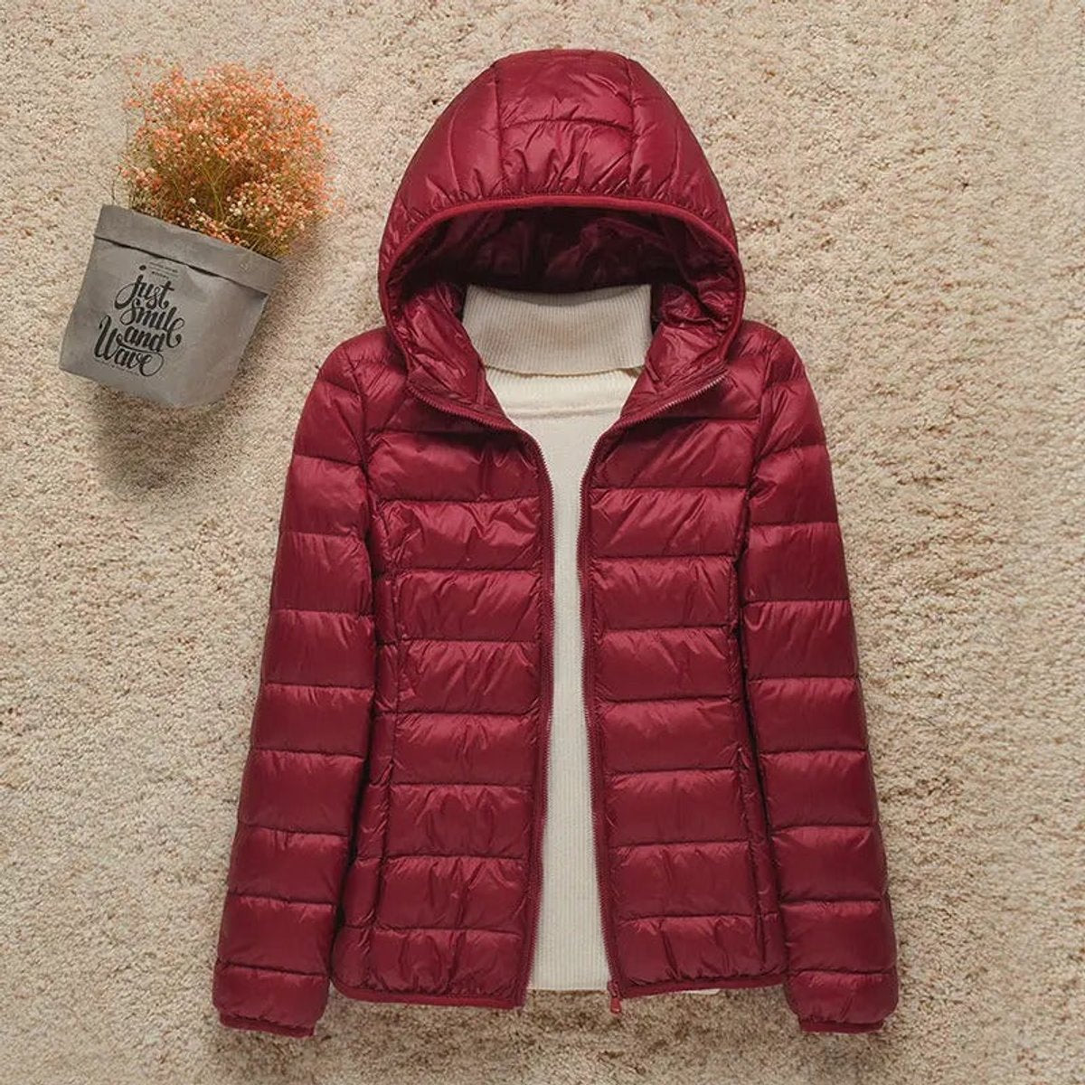 Damenjacke mit Kapuze und Steppmuster | A&B - 5 - Annoboutique