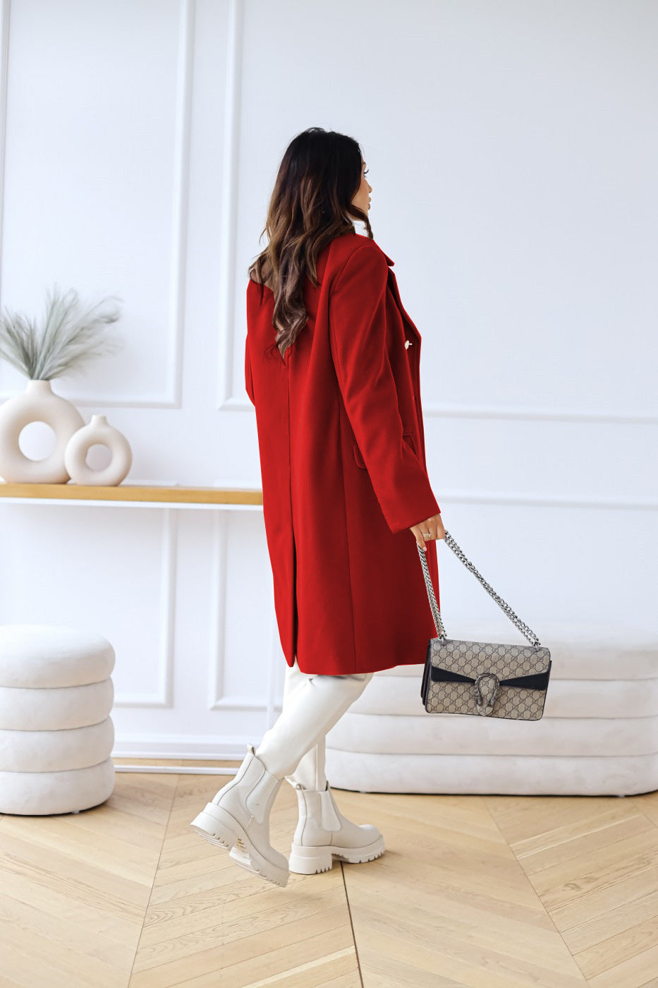 Damen Mantel mit doppelter Knopföffnung und elegantem Schnitt | A&B - 9 - Annoboutique