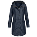 Damen Regenjacke mit Kapuze und Druckknopfverschluss | A&B - 1 - Annoboutique