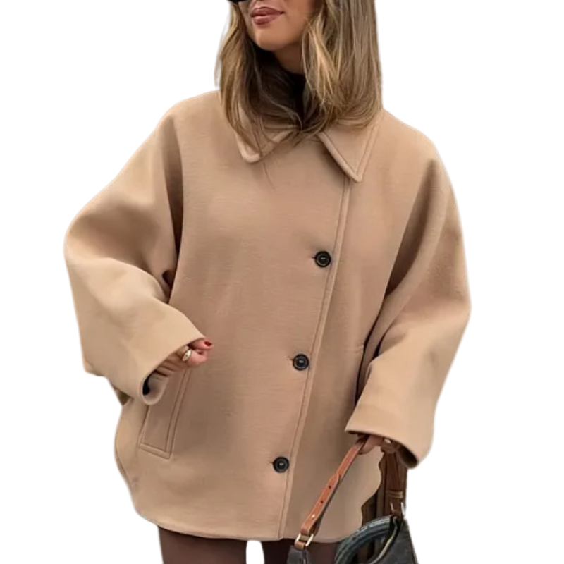 Damen Jacke mit lässigem Schnitt und Knopfverschluss | A&B - 3 - Annoboutique