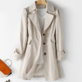 Trenchcoat Damen mit Reverskragen und Knopfverschluss | A&B - 1 - Annoboutique
