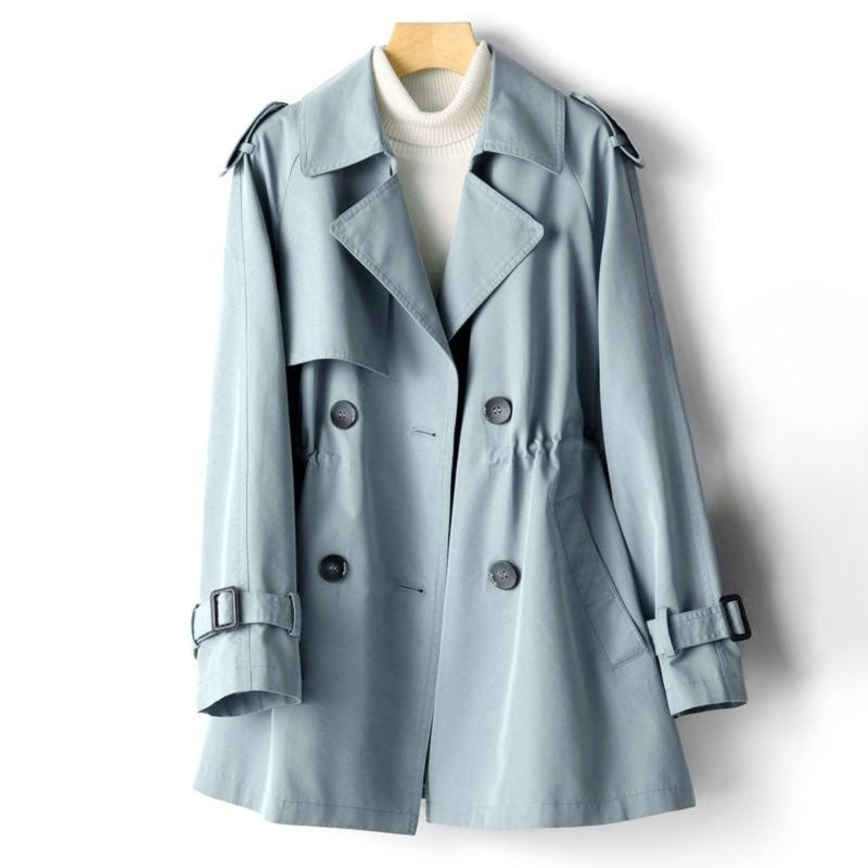 Trenchcoat Damen mit klassischem Schnitt und verstellbarem Bund | A&B - 2 - Annoboutique