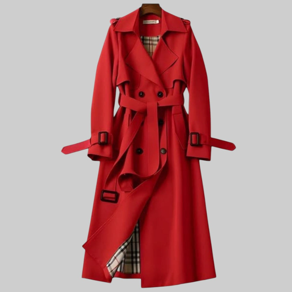 Trench Coat Damen mit figurbetontem Schnitt und praktischen Details | A&B - 2 - Annoboutique
