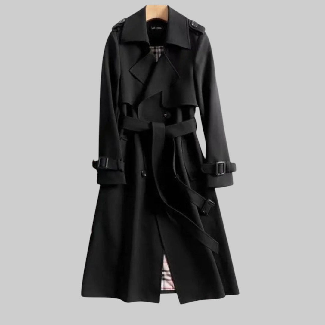 Trench Coat Damen mit figurbetontem Schnitt und praktischen Details | A&B - 4 - Annoboutique