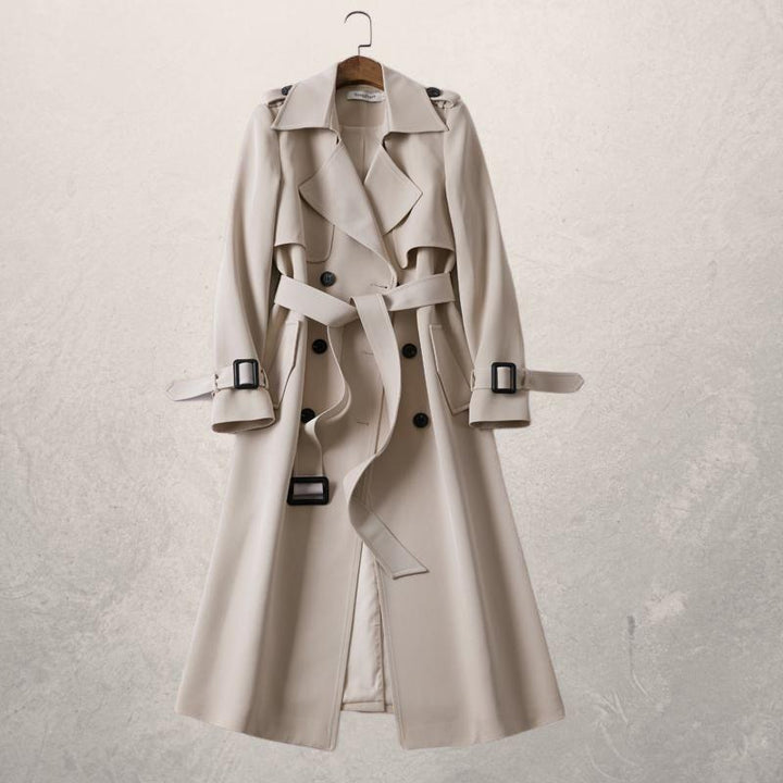 Trench Coat Damen mit figurbetontem Schnitt und praktischen Details | A&B - 6 - Annoboutique