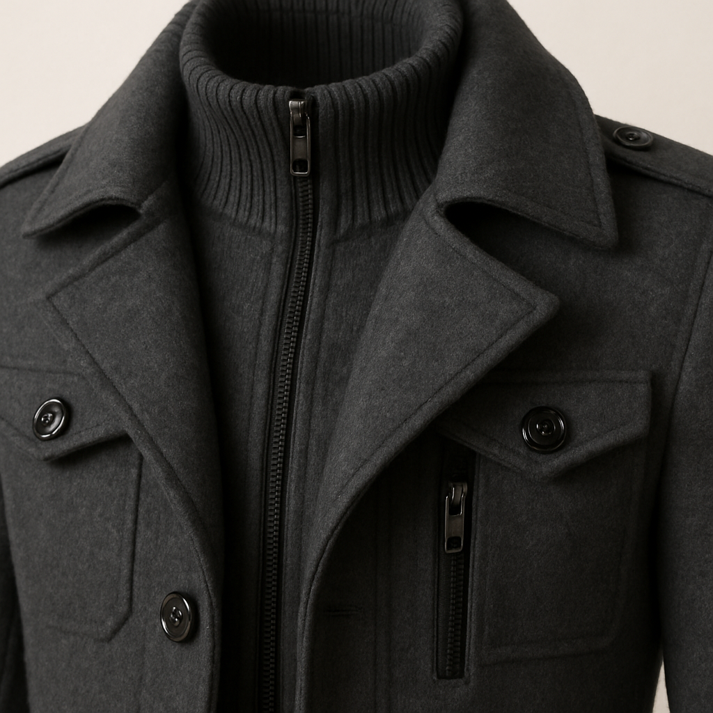 Herren Jacke mit klassischem Schnitt und praktischen Taschen | A&B - 7 - Annoboutique