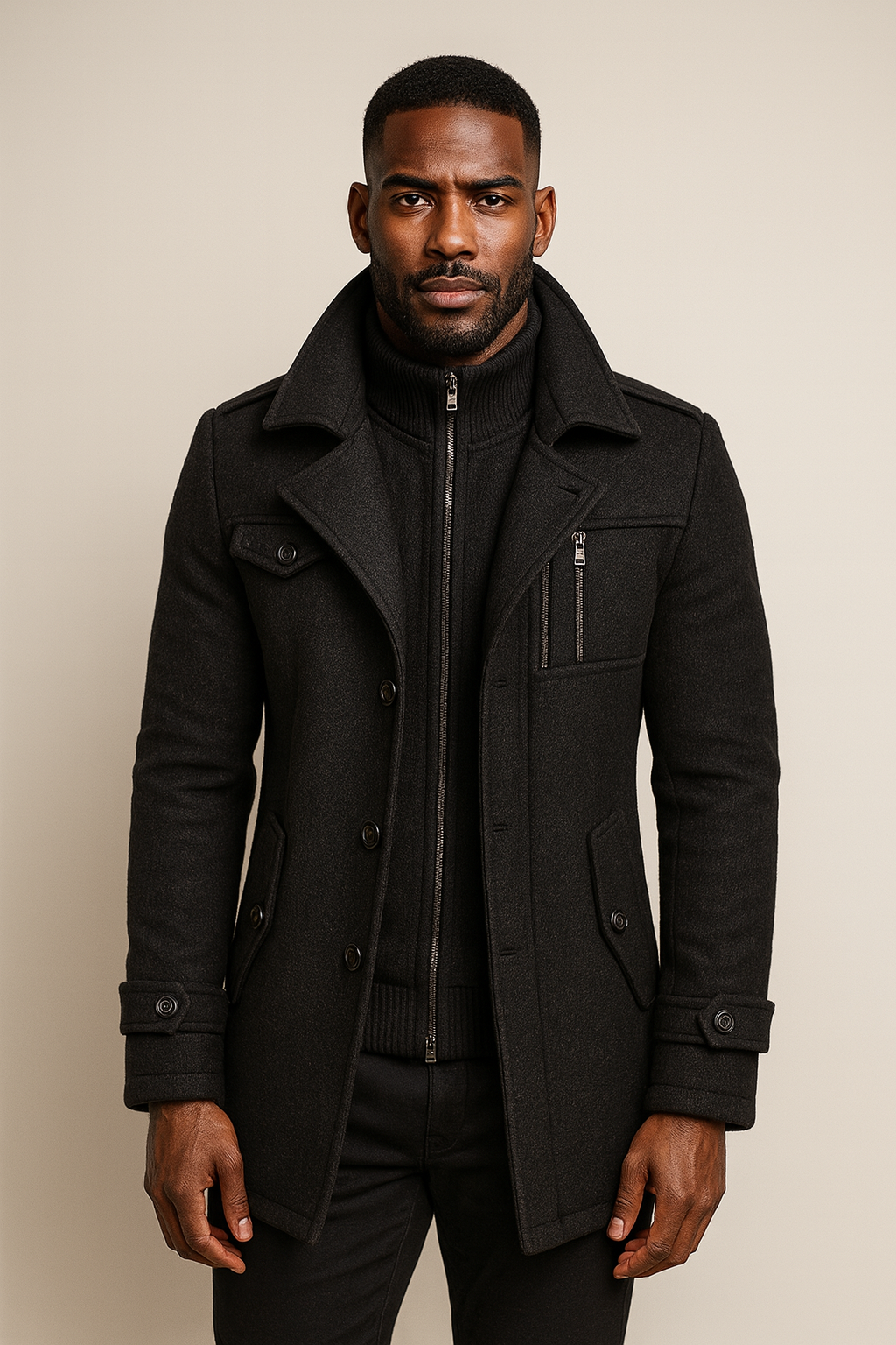 Herren Jacke mit klassischem Schnitt und praktischen Taschen | A&B - 10 - Annoboutique