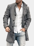 Herrenmantel mit modernem Schnitt und Stehkragen | A&B - 4 - Annoboutique