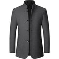 Herrenjacke mit Stehkragen und Ein-Knopf-Verschluss | A&B - 1 - Annoboutique