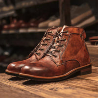 Herren Boots mit Schnürung und klassischem Schnitt | A&B - 1 - Annoboutique