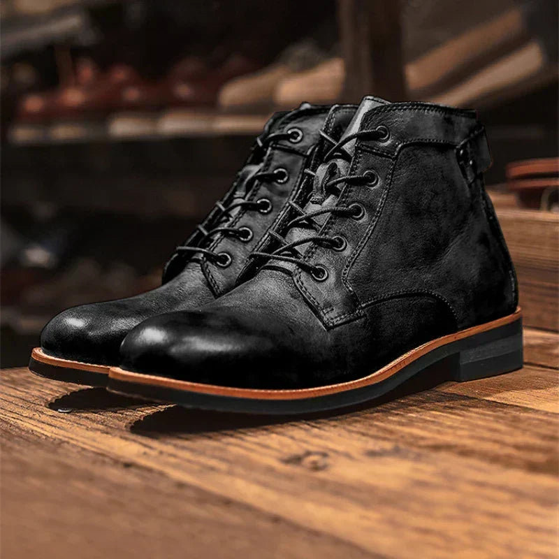 Herren Boots mit Schnürung und klassischem Schnitt | A&B - 2 - Annoboutique