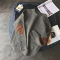 Pullover Herren mit lässigem Schnitt und charakteristischen Ellbogen-Patches | A&B - 1 - Annoboutique