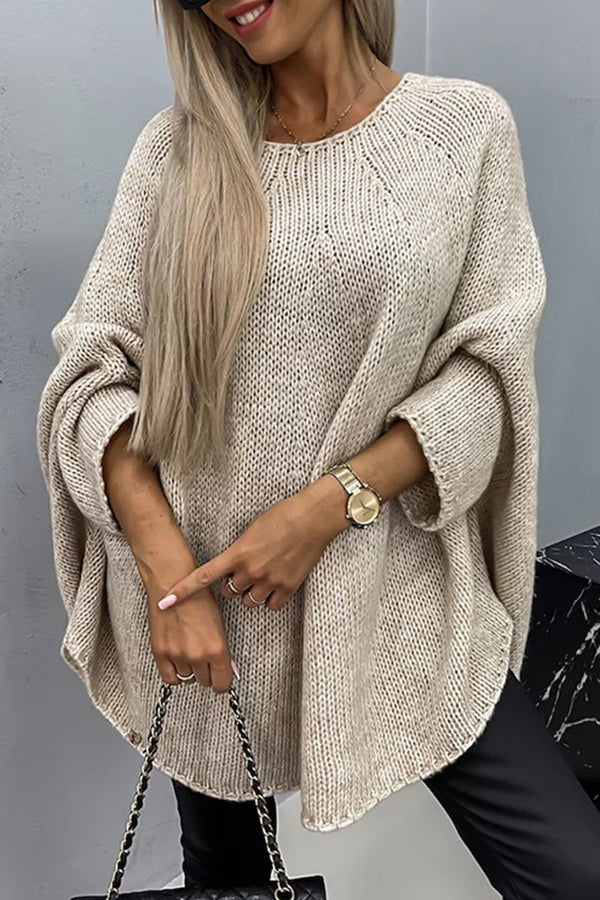 Pullover Damen mit lässigem Schnitt und weiten Ärmeln | A&B - 1 - Annoboutique