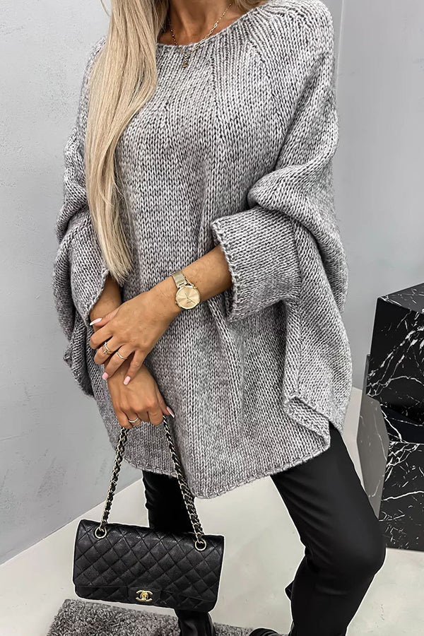 Pullover Damen mit lässigem Schnitt und weiten Ärmeln | A&B - 2 - Annoboutique