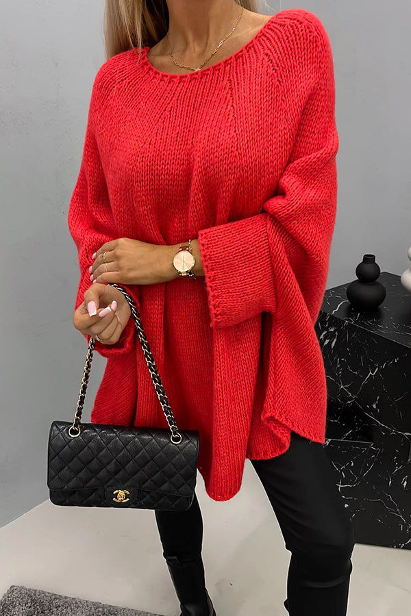 Pullover Damen mit lässigem Schnitt und weiten Ärmeln | A&B - 5 - Annoboutique
