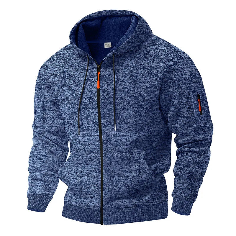 Herren Hoodie mit durchgehendem Reißverschluss und Kapuze | A&B - 1 - Annoboutique
