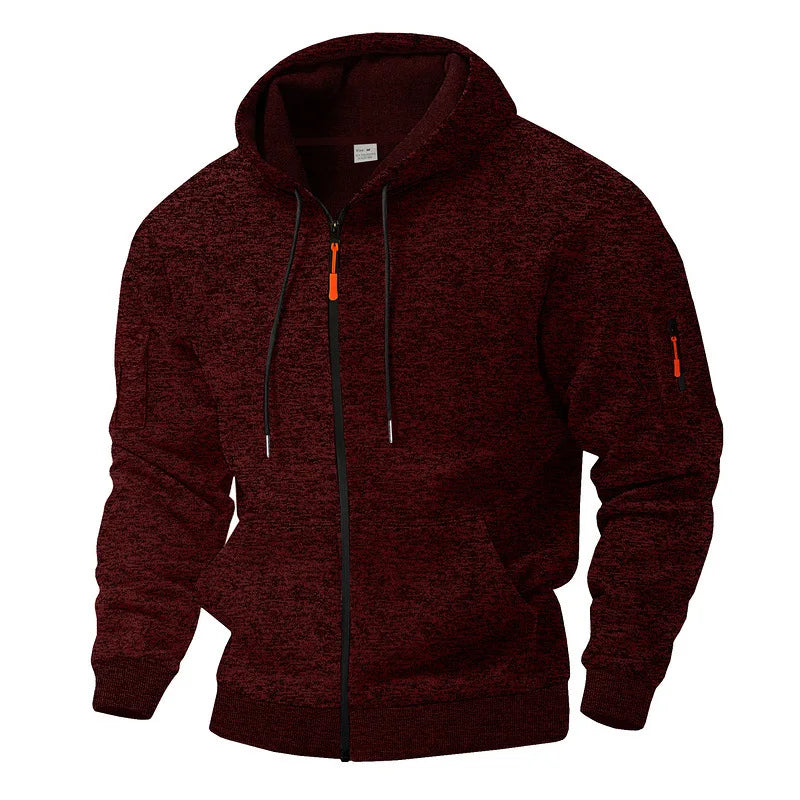 Herren Hoodie mit durchgehendem Reißverschluss und Kapuze | A&B - 2 - Annoboutique