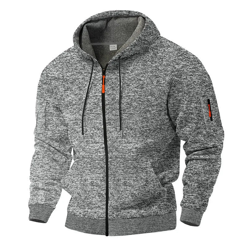 Herren Hoodie mit durchgehendem Reißverschluss und Kapuze | A&B - 3 - Annoboutique