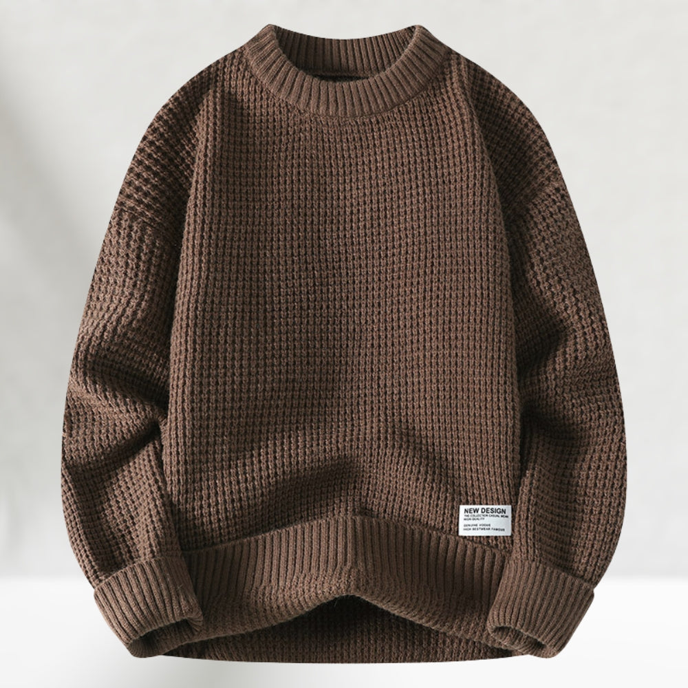Pullover Herren mit klassischem Rundhalsausschnitt und strukturiertem Design | A&B - 3 - Annoboutique