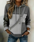 Hoodie Damen mit asymmetrischem Reißverschluss und lässiger Passform | A&B - 4 - Annoboutique