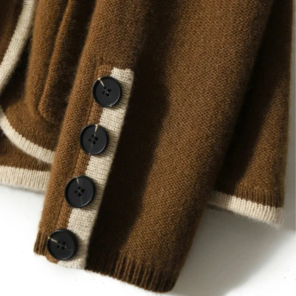 Cardigan Damen mit Knopfverschluss und Taschen | A&B - 7 - Annoboutique