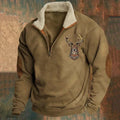 Herren Sweater mit Stehkragen und Tiermotiv | A&B - 1 - Annoboutique