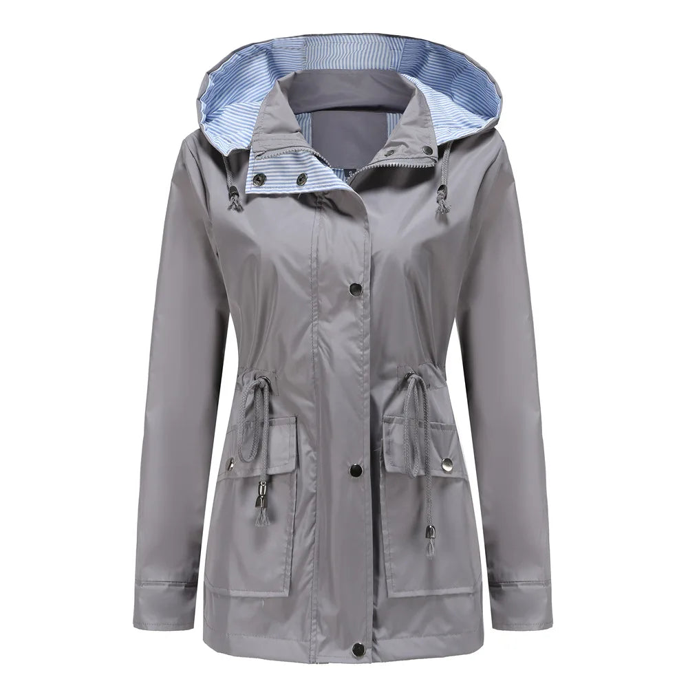 Damenjacke mit Kapuze und tailliertem Schnitt | A&B - 1 - Annoboutique